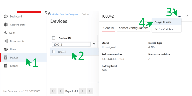 Assign dosimeter mod