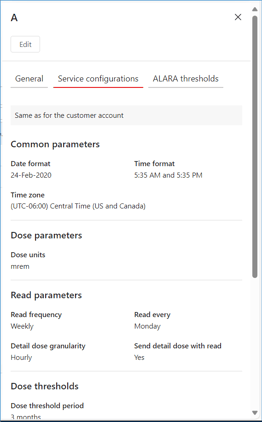 dept read settings