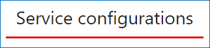 service configurations