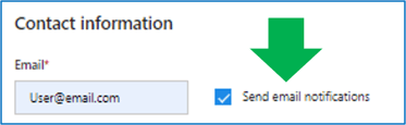 email notifications