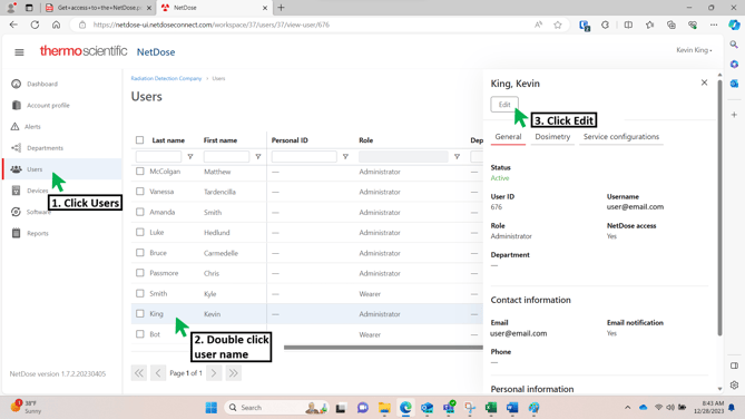 select user edit
